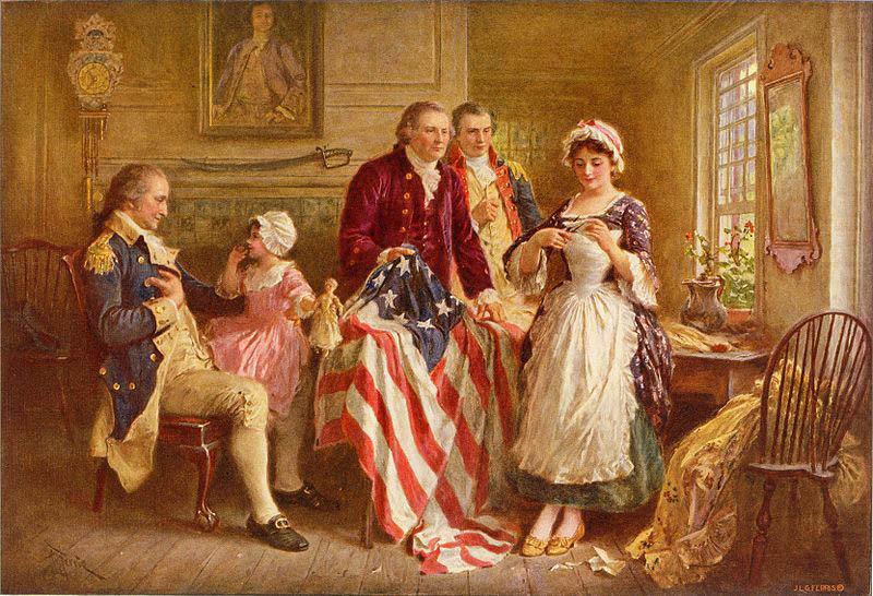 Jean Leon Gerome Ferris Betsy Ross 1777 oil painting picture